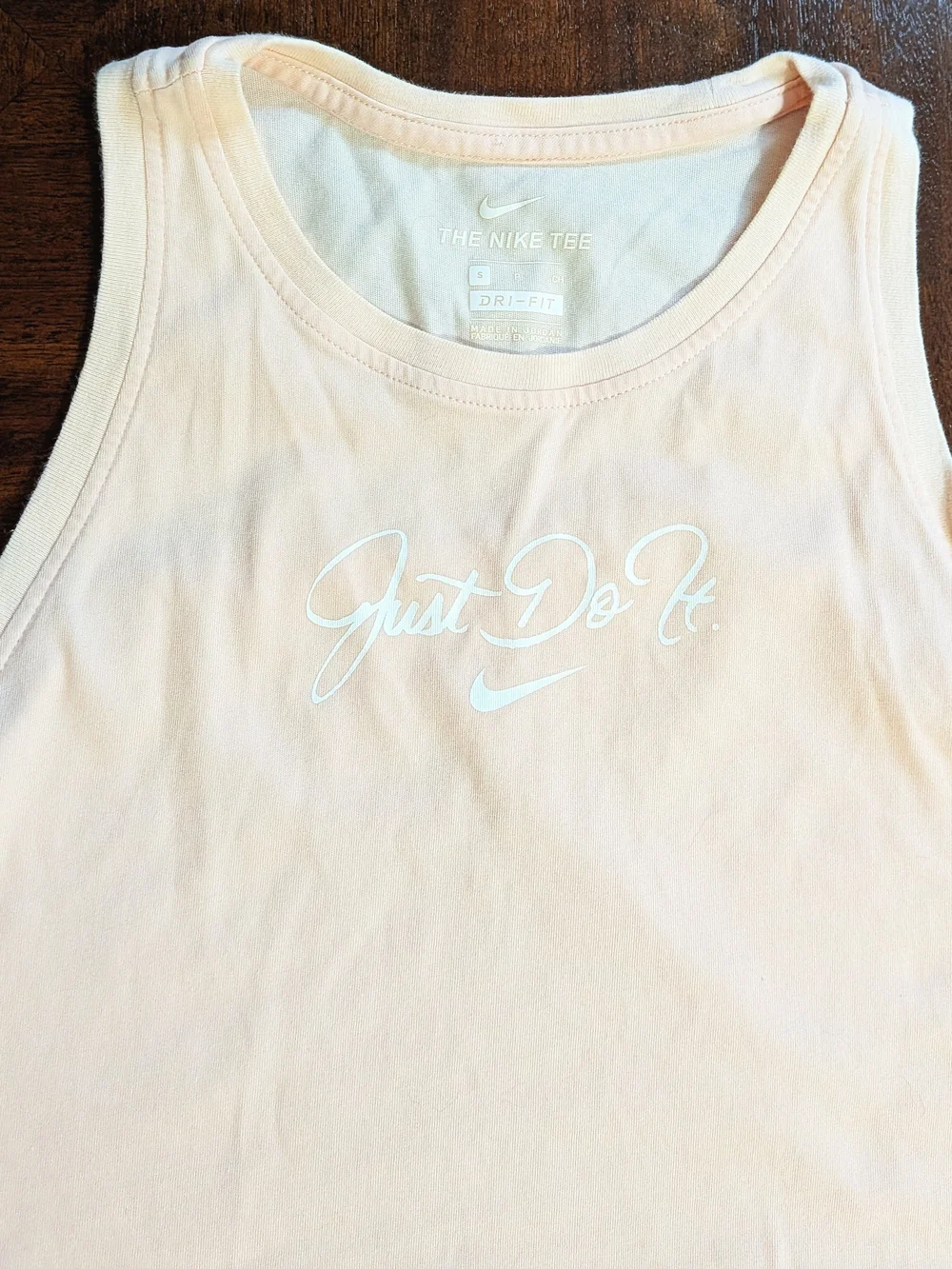 Nike Women's Just Do It Dri-Fit Muscle Tank Top Light Pink Size Small